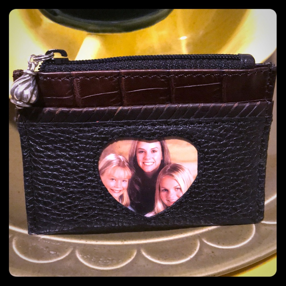 Brighton Leather Mini CoinChange Purse Black/Brown